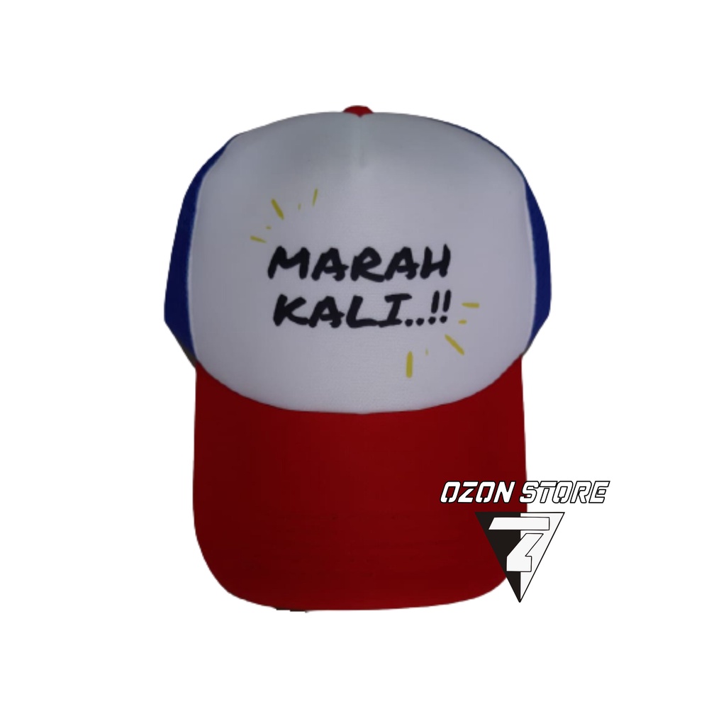 topi trucker jaring distro MARAH KALI polos custom indonesia pria wanita