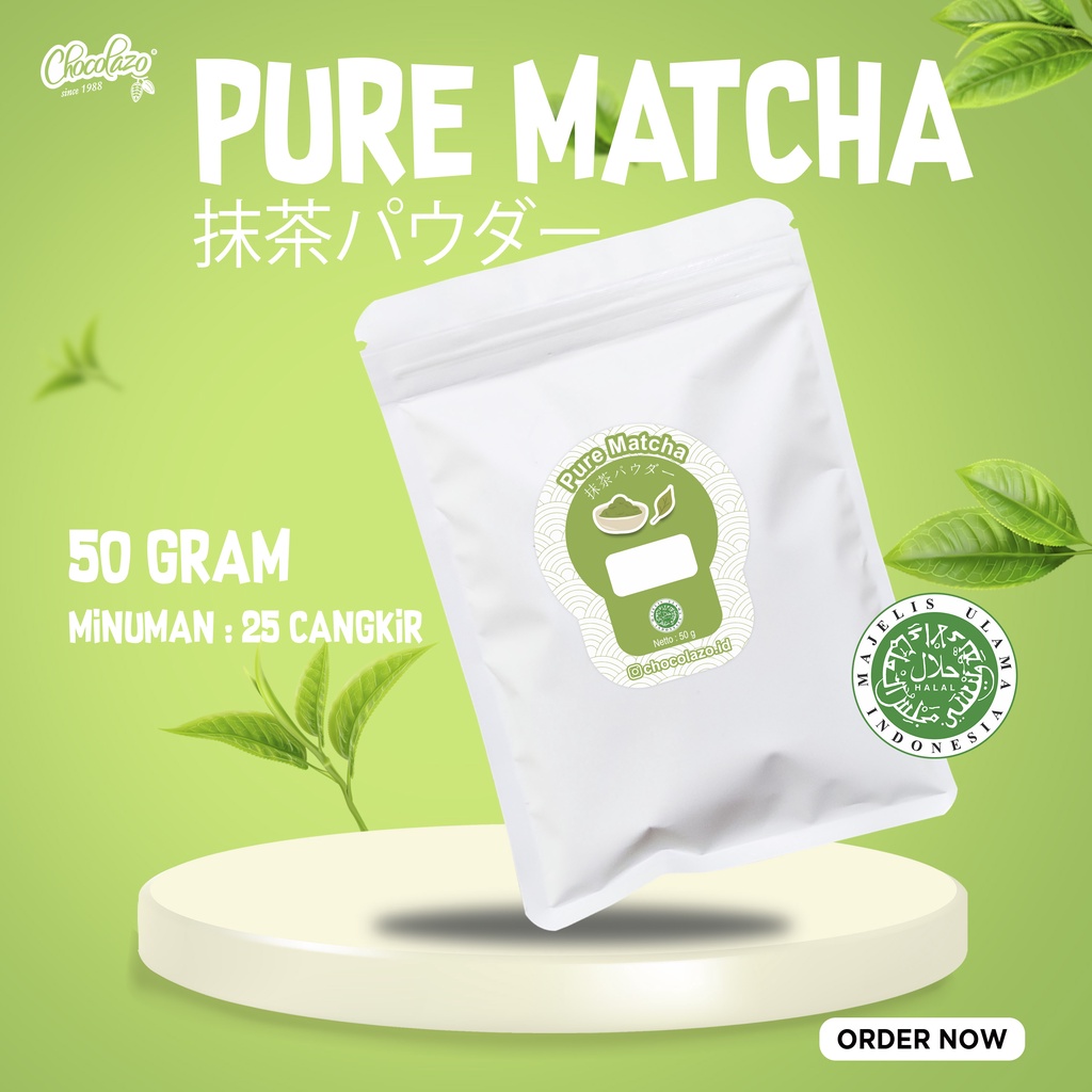 

Japan Matcha - Matcha Bubuk Murni (100%) Japanese Pure Matcha Powder 50g- Chocolazo Matcha Powder cmp