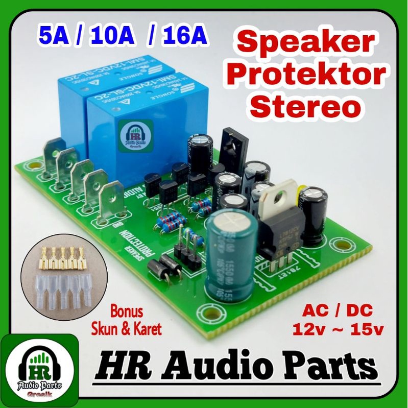 Kit Speaker Protektor Stereo 5A / 10A / 16A DC12V AC or DC 12 ~ 15v