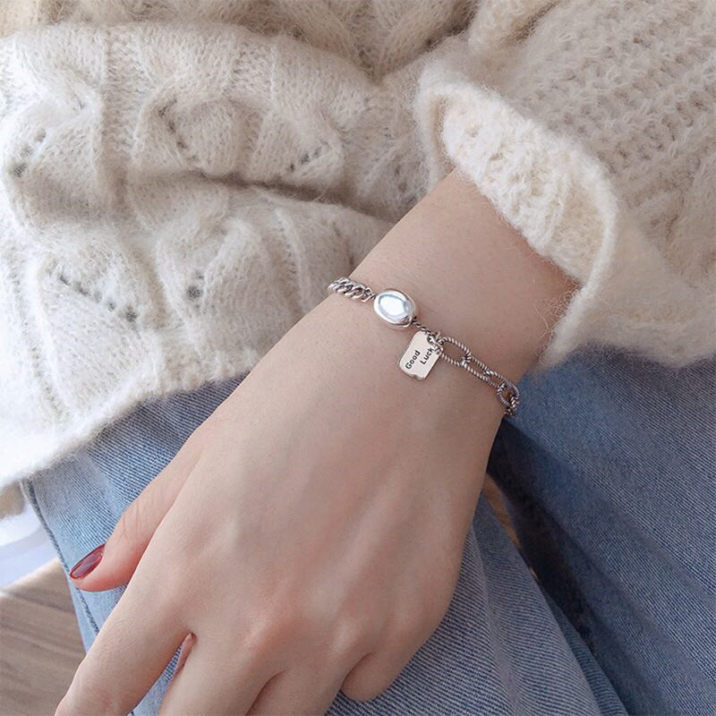 [Ready Stock]Luck Bracelet Female Korean Style Silver Personality