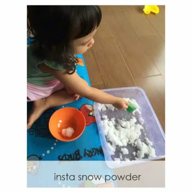 Mainan salju anak / membuat salju / DIY anak / mainan edukasi salju