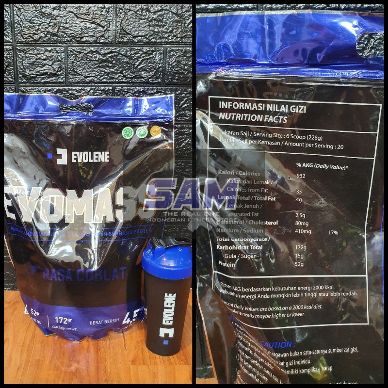 Suplemen Fitness EVOLENE Evo Mass 10 lb Malang 4500 gram evomass
