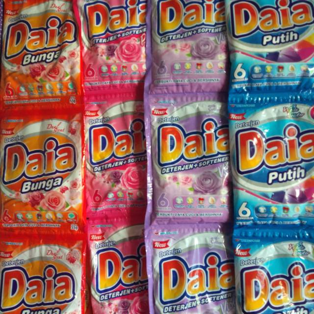 Daia detergen bubuk renceng 55 gram harga per sachet