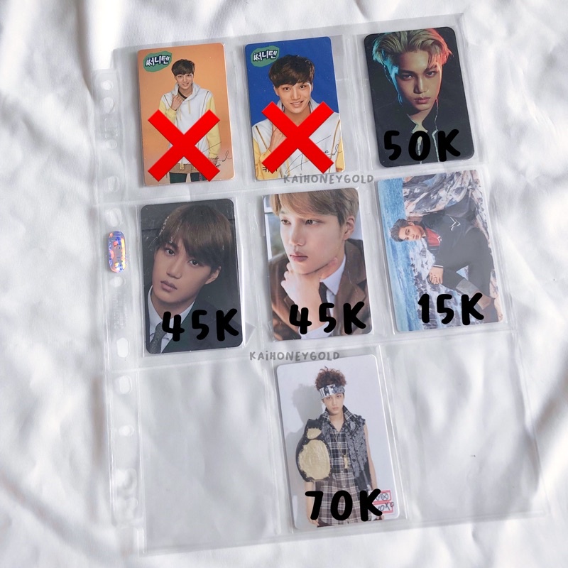 PHOTOCARD PC PHOTO CARD KAI KIM JONGIN JONG IN SUNNY SUNNY10 ORANGE BLUE EXORDIUM LIGHTSTICK LIGHT S