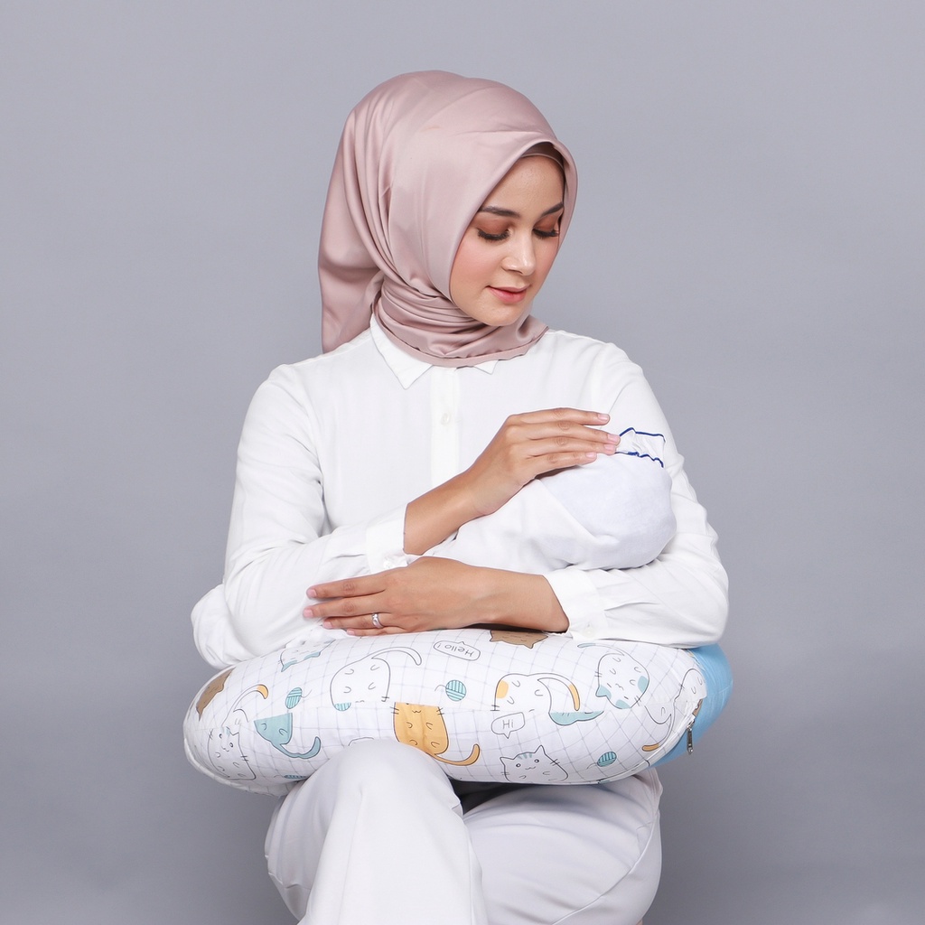 Premium Jumbo Bantal Menyusui Bayi Sarung Resleting Bisa Dilepas Cuci Nursing Pillow Baby By Ndollolo