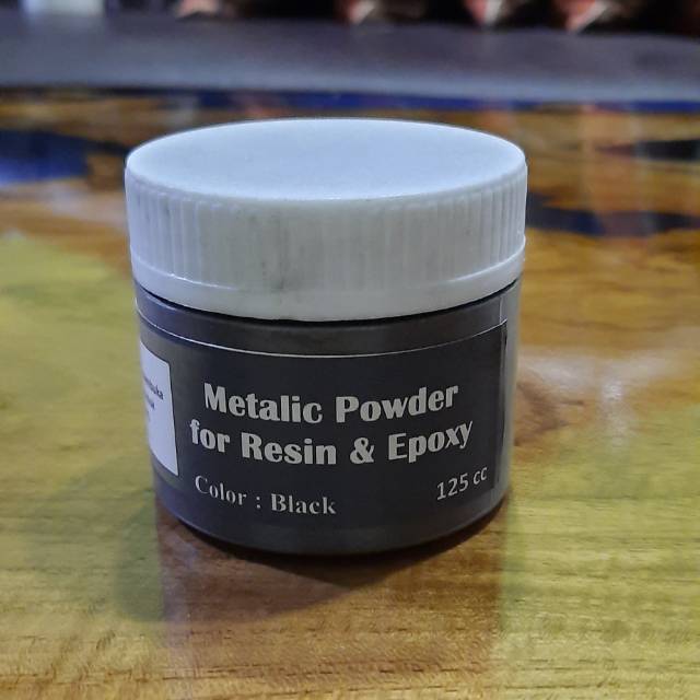 Metalik Powder/ Bubuk Metalik warna black 125 cc untuk resin dan epoxy