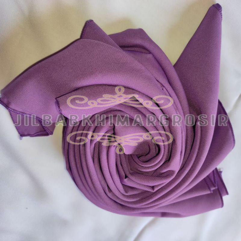 UK 200x75 Pashmina Jumbo Wolfis Italiano Ala Sabyan Malay Crepe Stretch Polos-Lavender