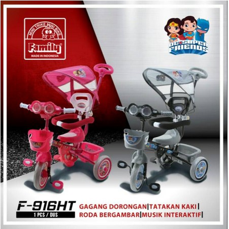 Sepeda Anak Roda Tiga Tricycle Family 916 HT