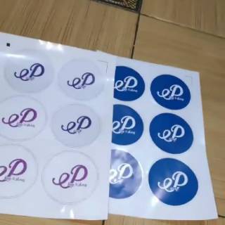 Cetak stiker  sticker  label logo  custom toko online shop 