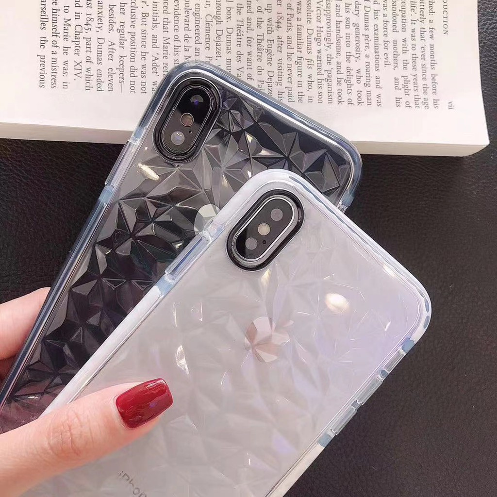 Soft Case Tpu Transparan Motif Berlian Untuk Iphone 12 12pro 12promax 12mini 11 X Xs Xr Xsmax 7plus 8plus Se2 2020 6 7 8