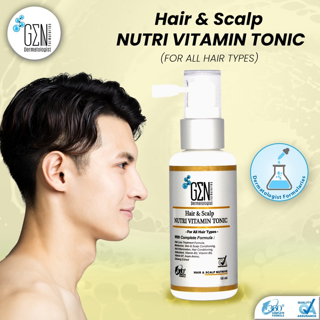 GEN Dermatologist Hair &amp; Scalp Nutri Vitamin Tonic 60ml | Penumbuh Rambut