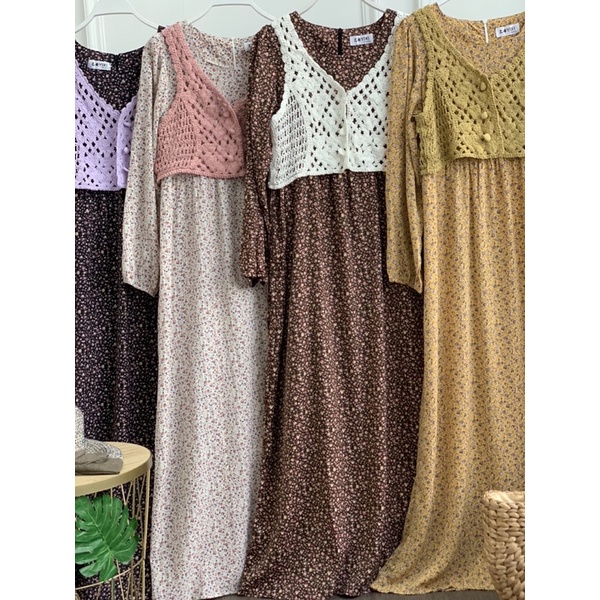 FW D399 Long Dress Import | Gamis Import Premium