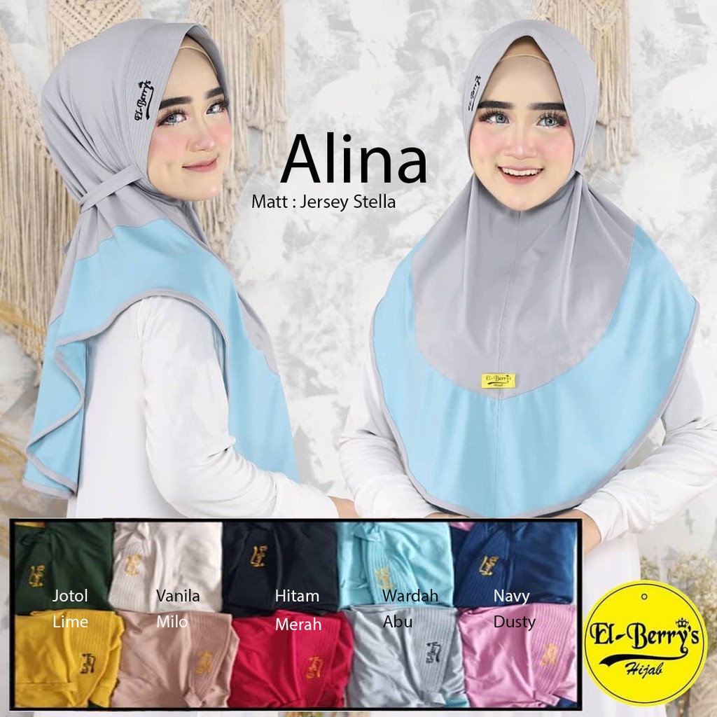 {Terbaru} Hijab Pet Alina "Ori" El Berrys | Bahan Jersey Stella