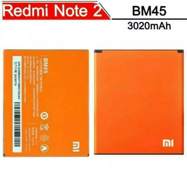 Batre bt Xiaomi Redmi Note 2 BM45 original Note 2 BM45