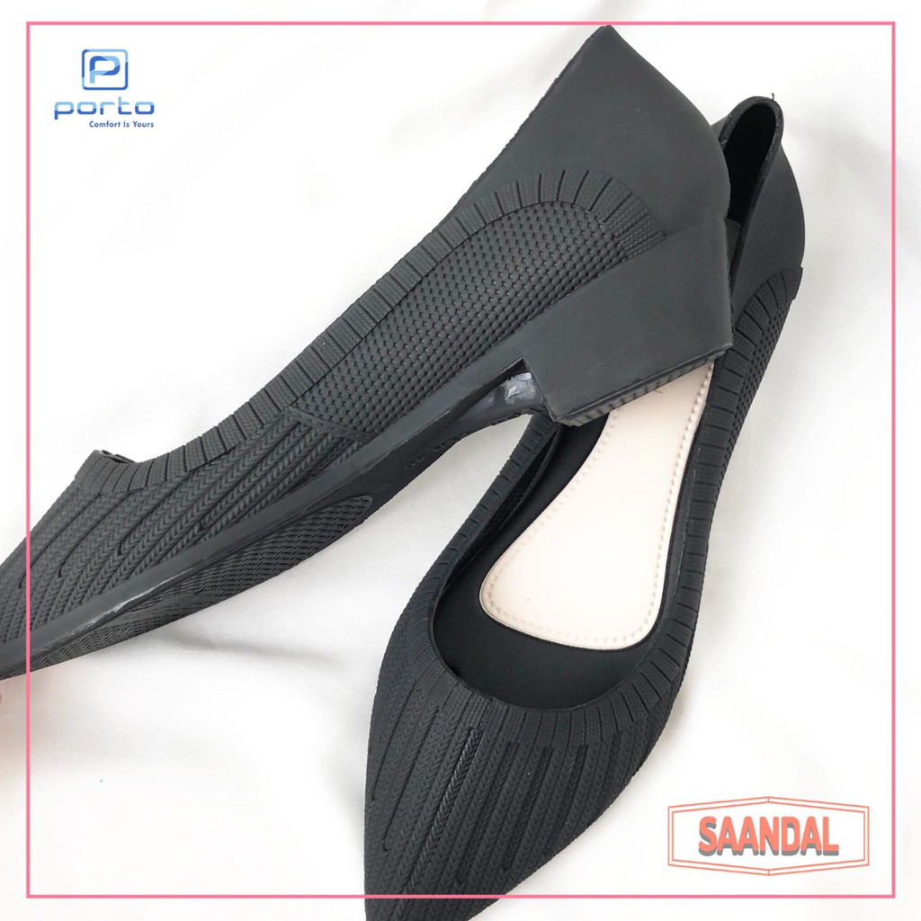 Sepatu Kantor Formal Wedges Selop Porto FSN Model Korea Jelly (BISA SATUAN)