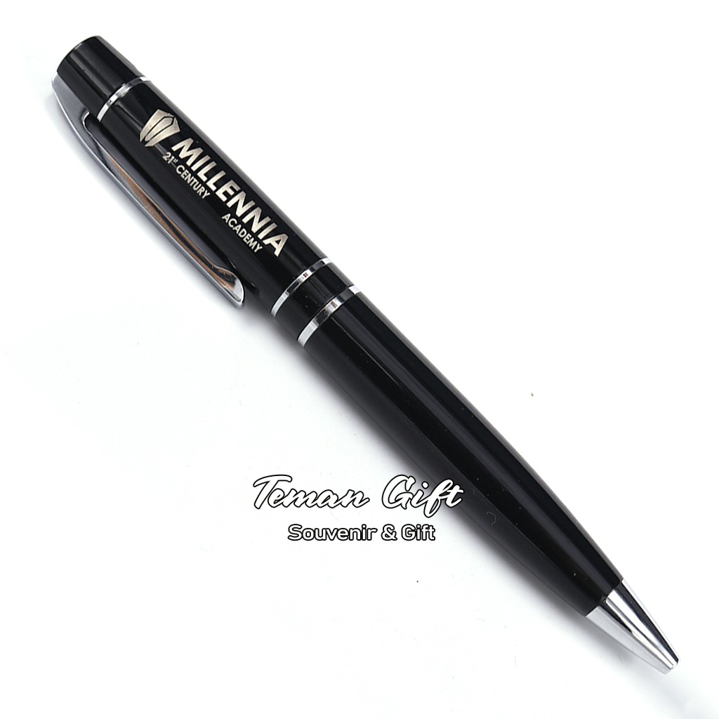 

Pen Metal Pulpen Stainless Custom Laser Grafir Logo Nama Besi Souvenir Promosi Ballpoint Putar PM14