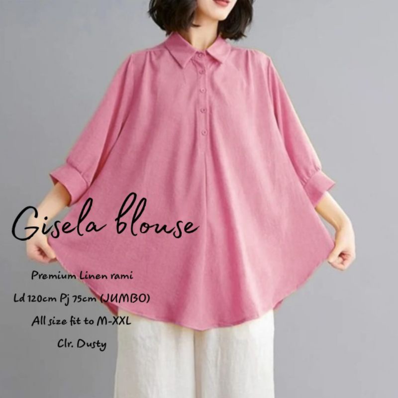 GISELA BLOUSE WANITA JUMBO LD 120cm TERBARU