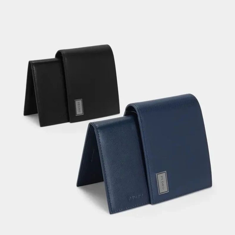 PDRO Men Leather Bi-Fold Wallet with Insert