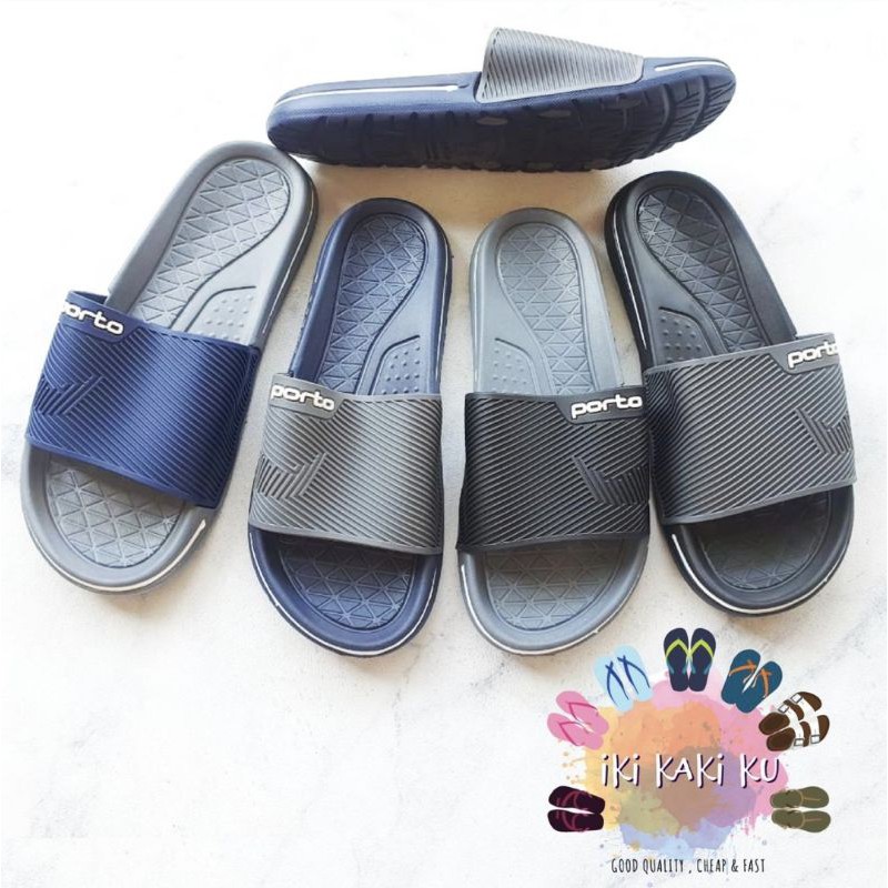 SANDAL SELOP PRIA DEWASA SANDAL COWOK LEBARAN KARET PORTO 1041