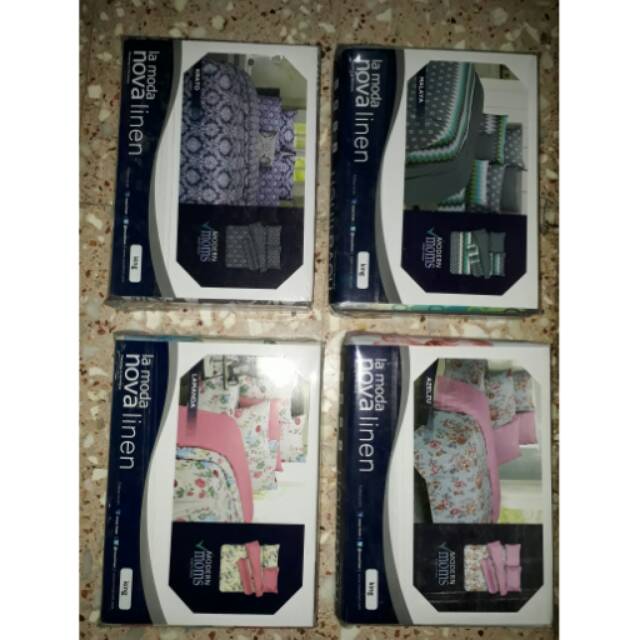 Sprei nova linen bantal 2 size 180x200