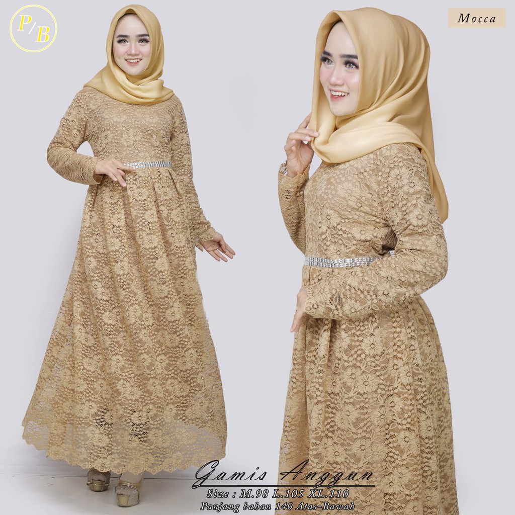 Kebaya Modern Gamis Full Furing 6 Pilihan Warna