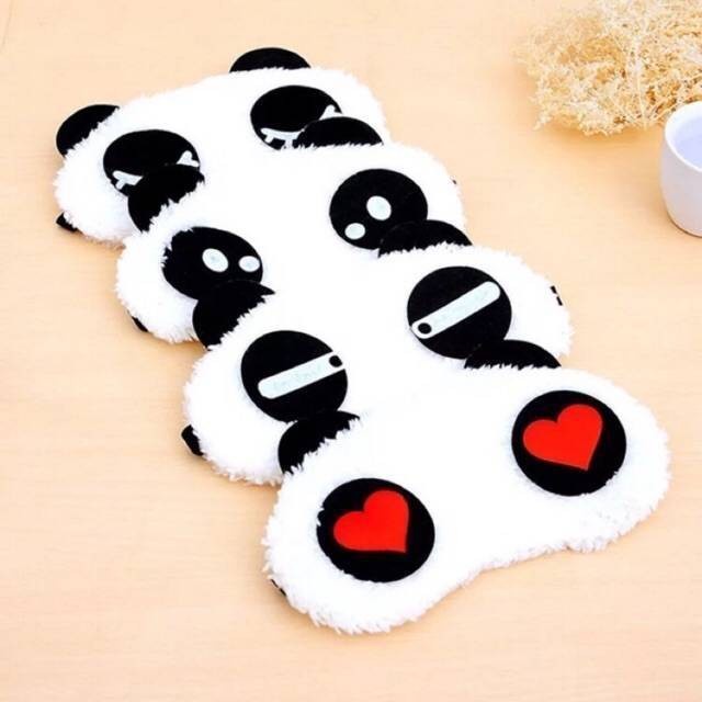 Penutup Mata Motif Panda / Sleeping Eye Panda / Eye Cover Panda / Penutup Mata Tidur