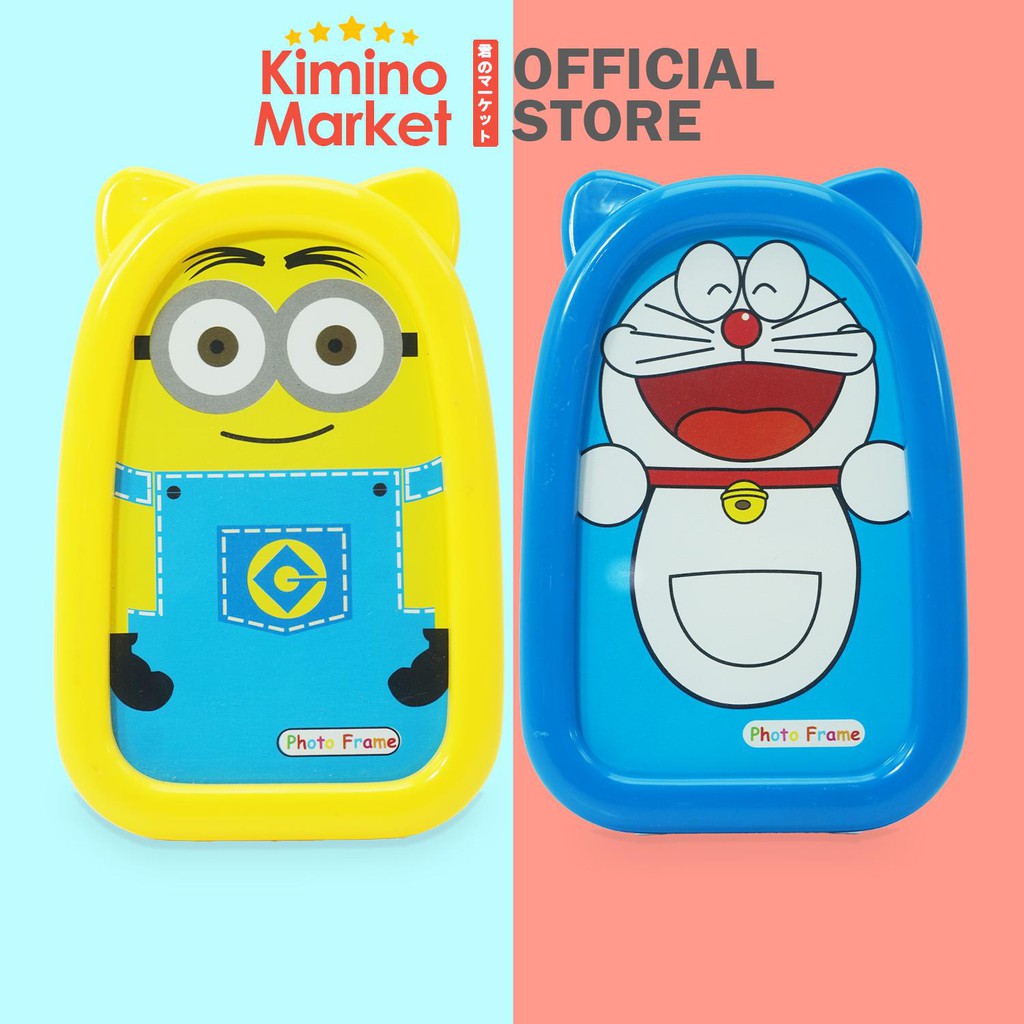 Frame Bingkai Foto Minion Pas Foto Kuning  Kaca Meja Murah Berkualitas