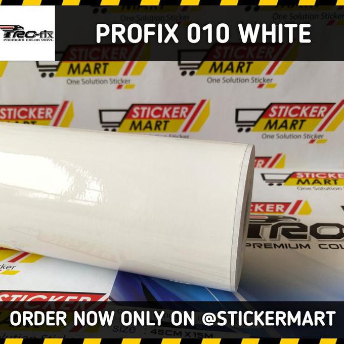 

Ready Stok - Sticker Vinyl Profix Roll Glossy Warna (Lebar 45Cm) - White