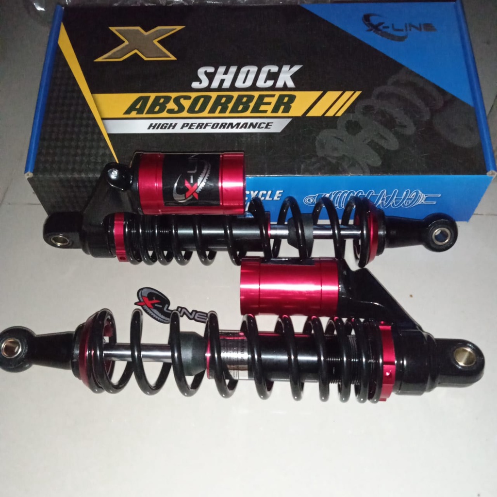 Shock Breaker / Skok BelakangTabung Atas 320 mm Hitam, Merah Xline type 508 CB, GL, Mega Pro, Tiger.