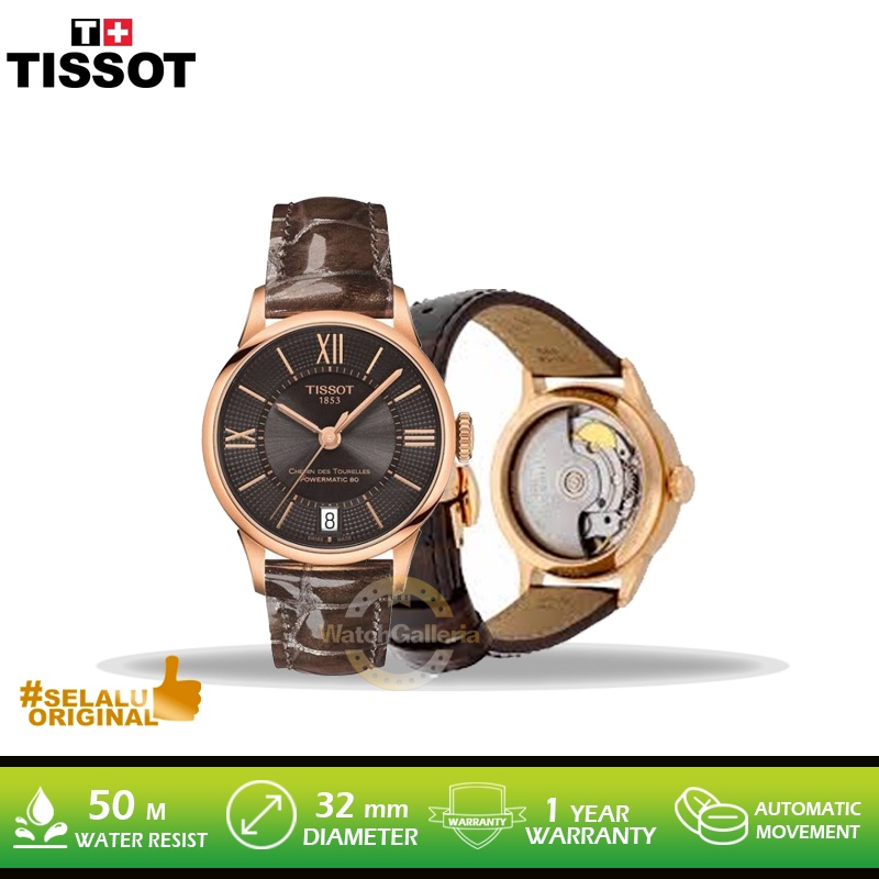 TISSOT T099.207.36.448.00 CHEMIN DES TOURELLES POWERMATIC 80 LADY