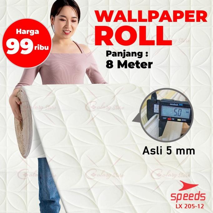 Wallpaper Dinding Foam Roll Wallpaper Batik 3d Stiker SPEEDS 205-12