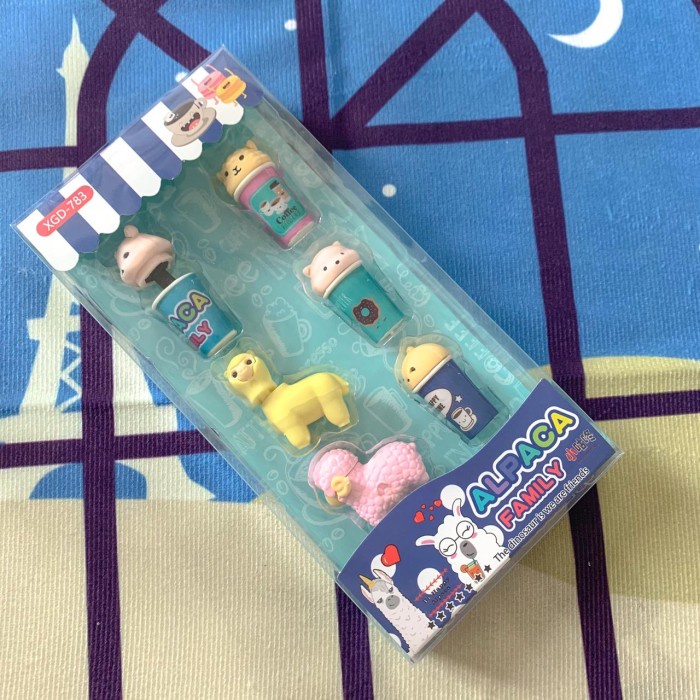 

Jualan 1 Set 6 Penghapus Bentuk Hewan Llama Alpaca Ice Cream Es Krim Unik Gilaa!!!