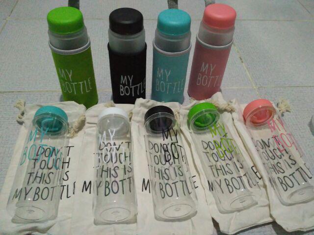Botol Minuman My Bottle Bening + Free Pouch+bubble Warp