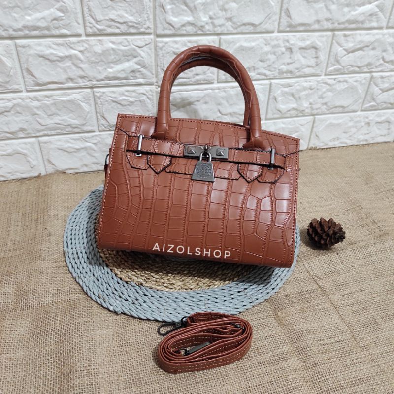 Tas wanita murah CROCO LOCK tas selempang murah / tas tenteng