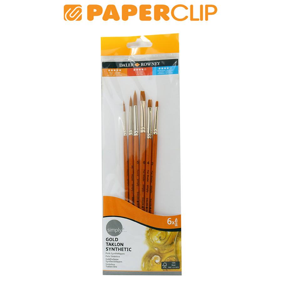 

KUAS SIMPLY 216920601 GOLD TAKLON SYNTHETIC 6 PCS
