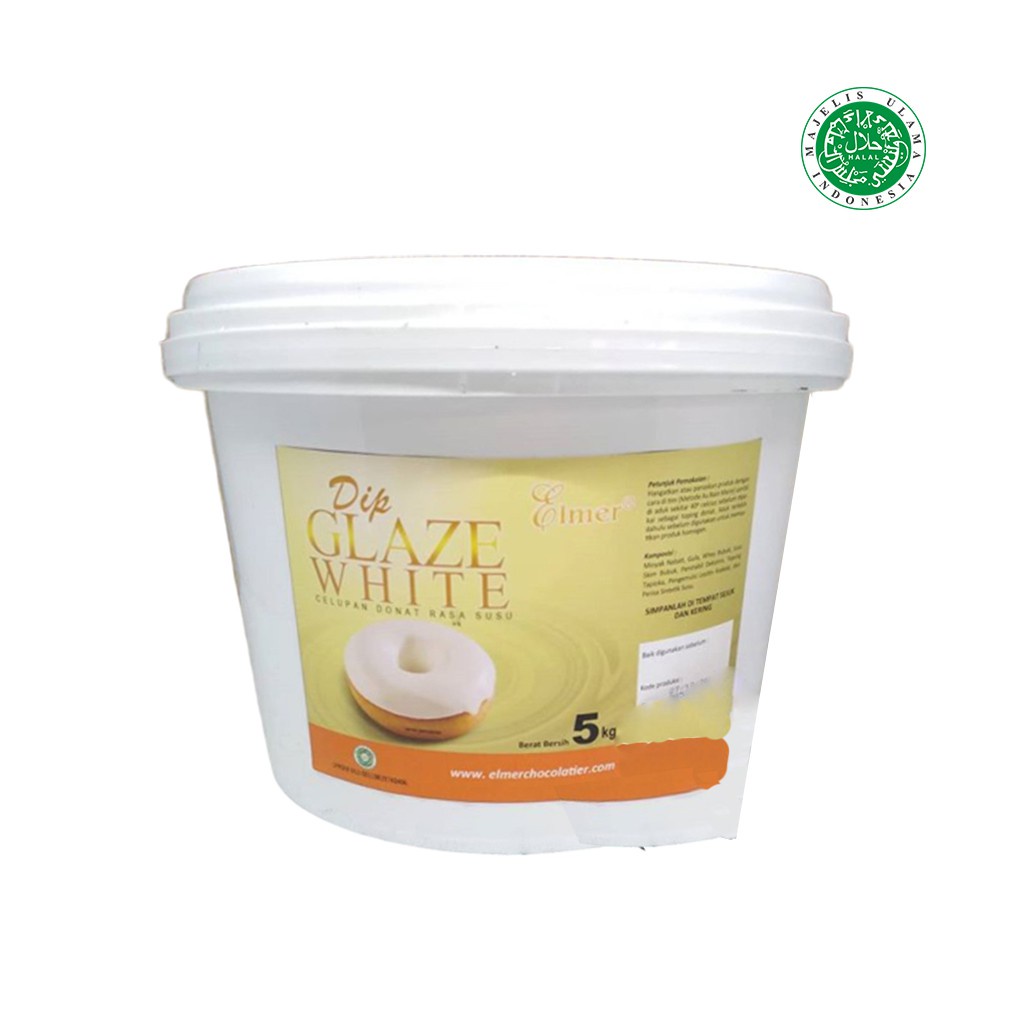 ELMER GLAZE WHITE 5 KG / DOUGHNUT TOPPING DONAT DONUT PISANG NUGGET