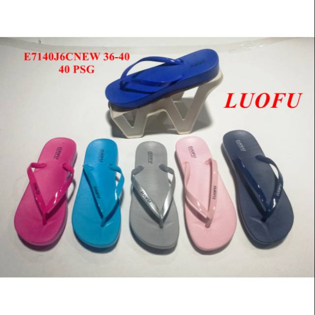 sandal sendal jepit polos wanita perempuan cewe sandal santai luofu