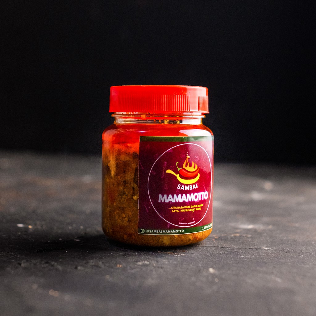 

SAMBAL MAMAMOTTO EXTRA PEDAS (200gr) - Sambal Bawang Khas Gorontalo