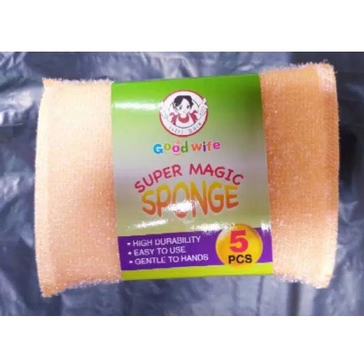 Spons Cuci Piring Import Isi 5 Pcs/Good Wife Super Magic Sponge