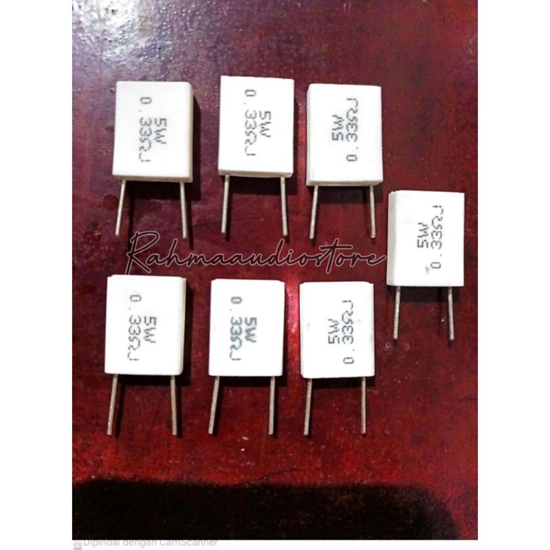 R NOBEL 5W 0.33 OHM/100 biji