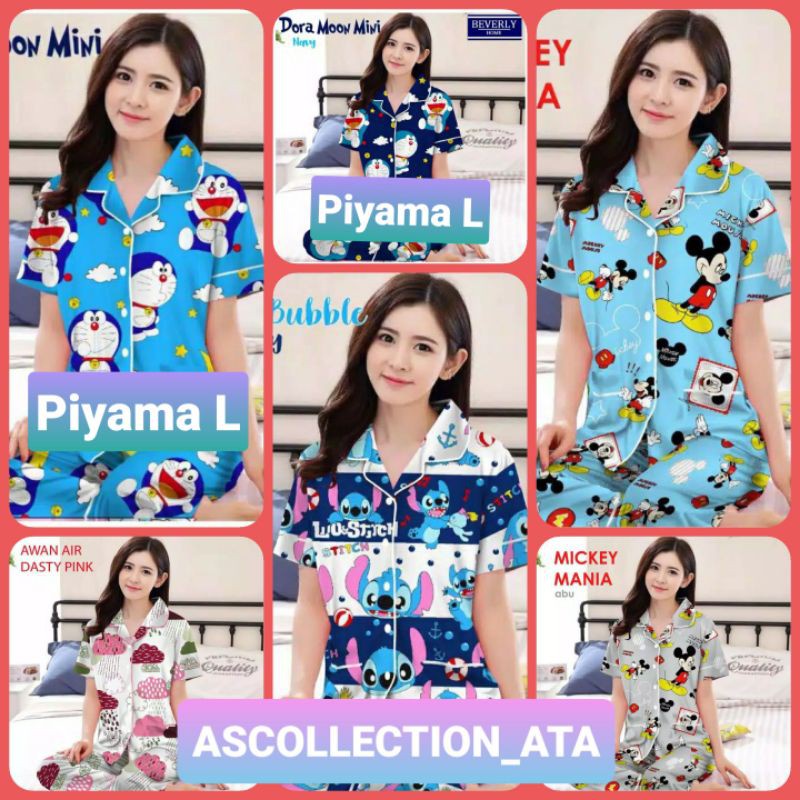 02 PIYAMA KARAKTER CP L / PIYAMA L / PIYAMA DEWASA / PIYAMA MURAH / BAJU TIDUR / PIYAMA JUMBO