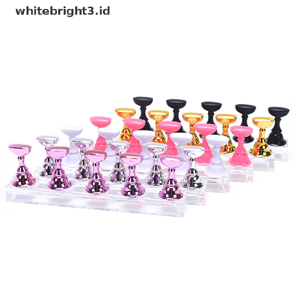 (whitebright3.id) 1 Set Stand Display Kuku Palsu Bahan Akrilik