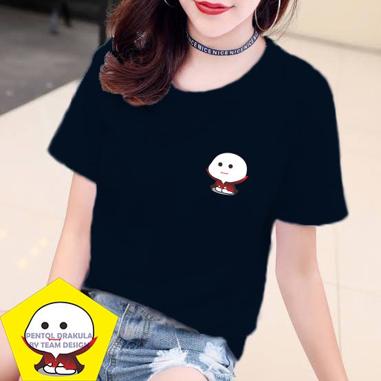 YOURSTYLE1119 - KAOS PENTOL DRAKULA BAJU KAOS WANITA UNISEX OVERSIZE PRIA JUMBO CASUAL KEKINIAN