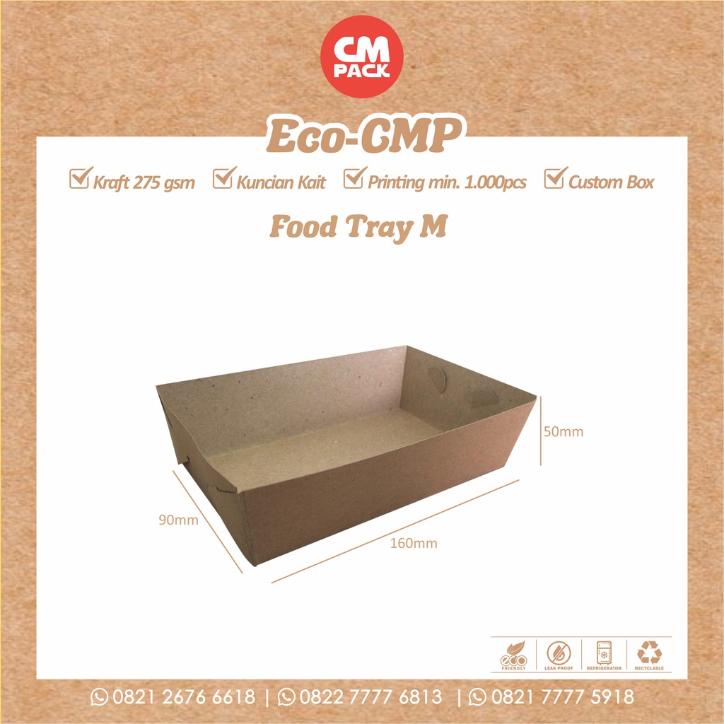 

CMP ECO KRAFT TRAY M ( 1 pack 50pcs )