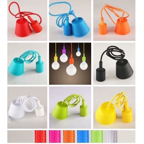 Promo Fitting Gantung Lampu Edison Lampu Filamen Cafe E27 Fitting Silikon Murah