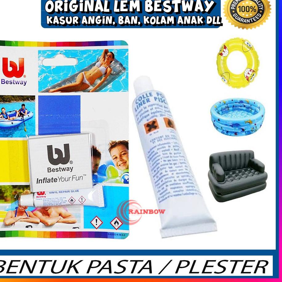 

[PROMO Q7Z64] Bestway - Lem Tambal Ban Kolam Plastik Renang Anak Repair Kit Repair Kit / Lem Tambal