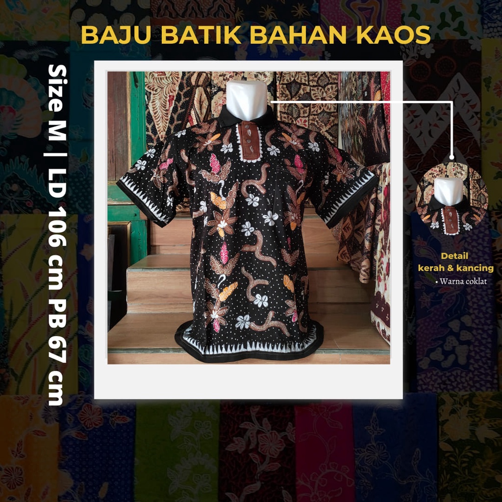 Batik Umiromlah 1010510 Baju Batik Bahan Kaos Tulis Madura Coklat