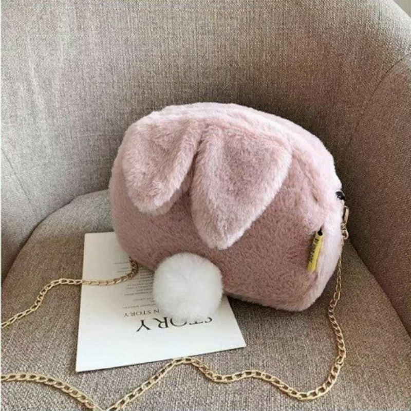 BNG _Tas Selempang felivia_Tas Bulu Tali Rantai_[COD]_Tas Selempang Wanita_Tas Selempang Bulu