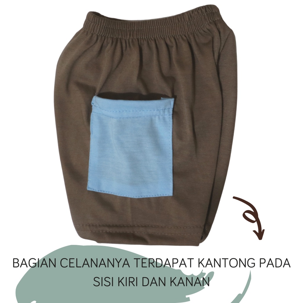 BabynKids - Setelan Anak Pocket Unisex - Setelan Anak Pocket Button - Setelan Anak Laki Laki - Setelan Anak Perempuan - Setelan Anak Unisex