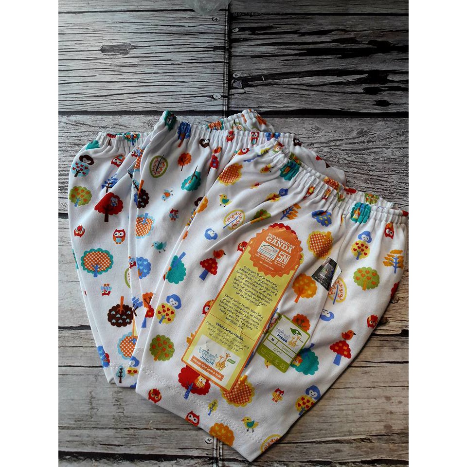  Celana  Pendek  Bayi  Velvet Junior size M Motif Garden Tree 